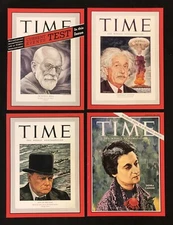 1999 Time Magazine 60's old cover Churchchill Singapore advertising postcard x4 