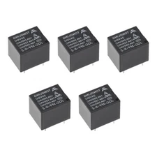 5 Pcs JQC-3FF-S-Z  DC 24V Coil SPDT 5 Pin PCB Electromagnetic Power Relay Black