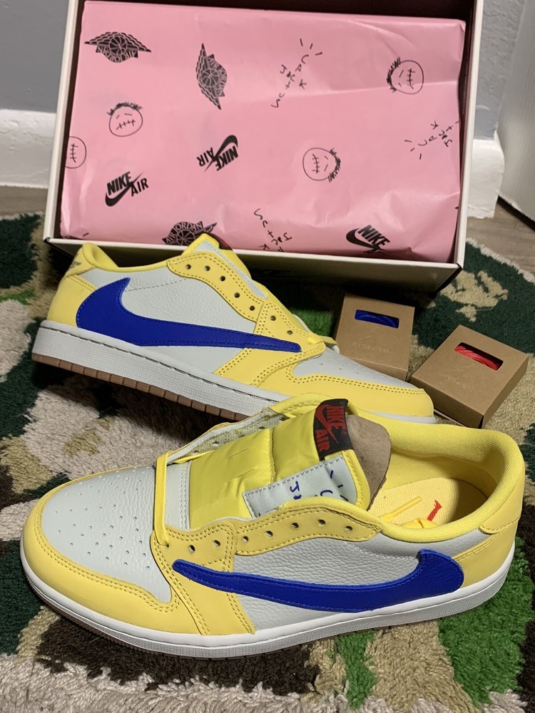 Size 8.5W/7M - Travis Scott x Air Jordan 1 Retro OG SP Low Canary IN HAND