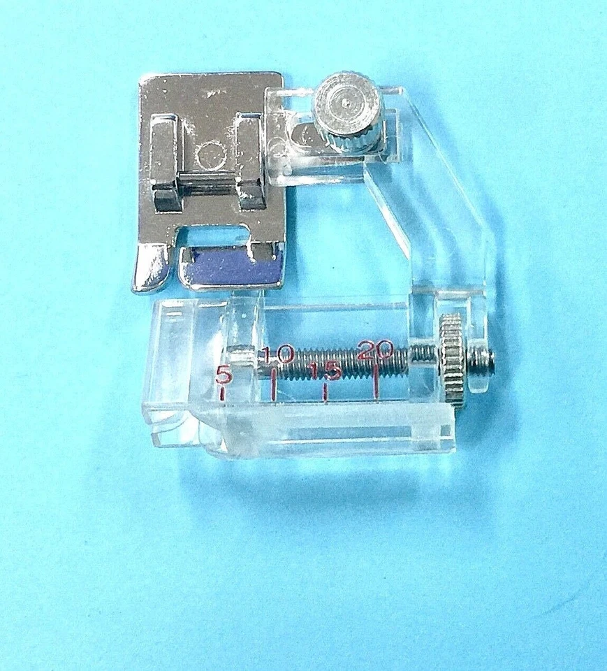 Adjustable Bias Tape Binding Foot Plus 3 Rolled Hemmer Feet 1/2", 3/4" & 1" - Image 4 of 4