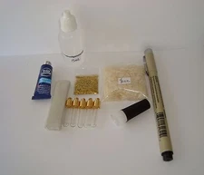 Name on Rice Kit rice oil pen vials gold cap Make 5 custom jewelry NO Hardware 