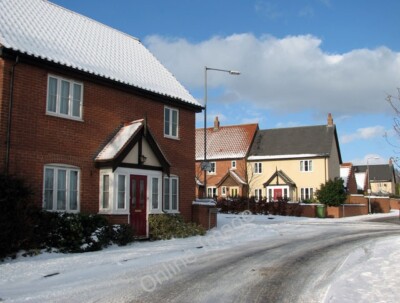 Photo 6x4 Houses in Devlin Drive viewed from Blackthorn Way Poringland Th c2010