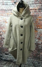 Euc Charlotte & Louis Oatmeal Beige Wool Blend Hooded Coat Jacket Sz 48 Us 12/14
