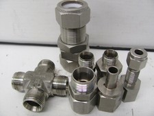 LOT OF 7 SWAGELOK FITTINGS UNION CROSS FITTING Q.1 TUBE FITTING Q.6 NEW OTHER 