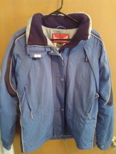 Marker Ski Jacket Size 10 Zipper Pockets Blue Skiing Snowboard Excond