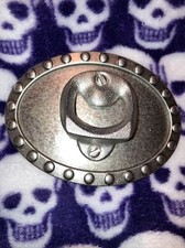 vintage bottle opener Belt buckle -western silver- new