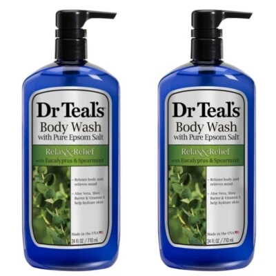 Dr Teal's Body Wash Relax & Relief with Eucalyptus & Spearmint 710ml - Pack Of 2
