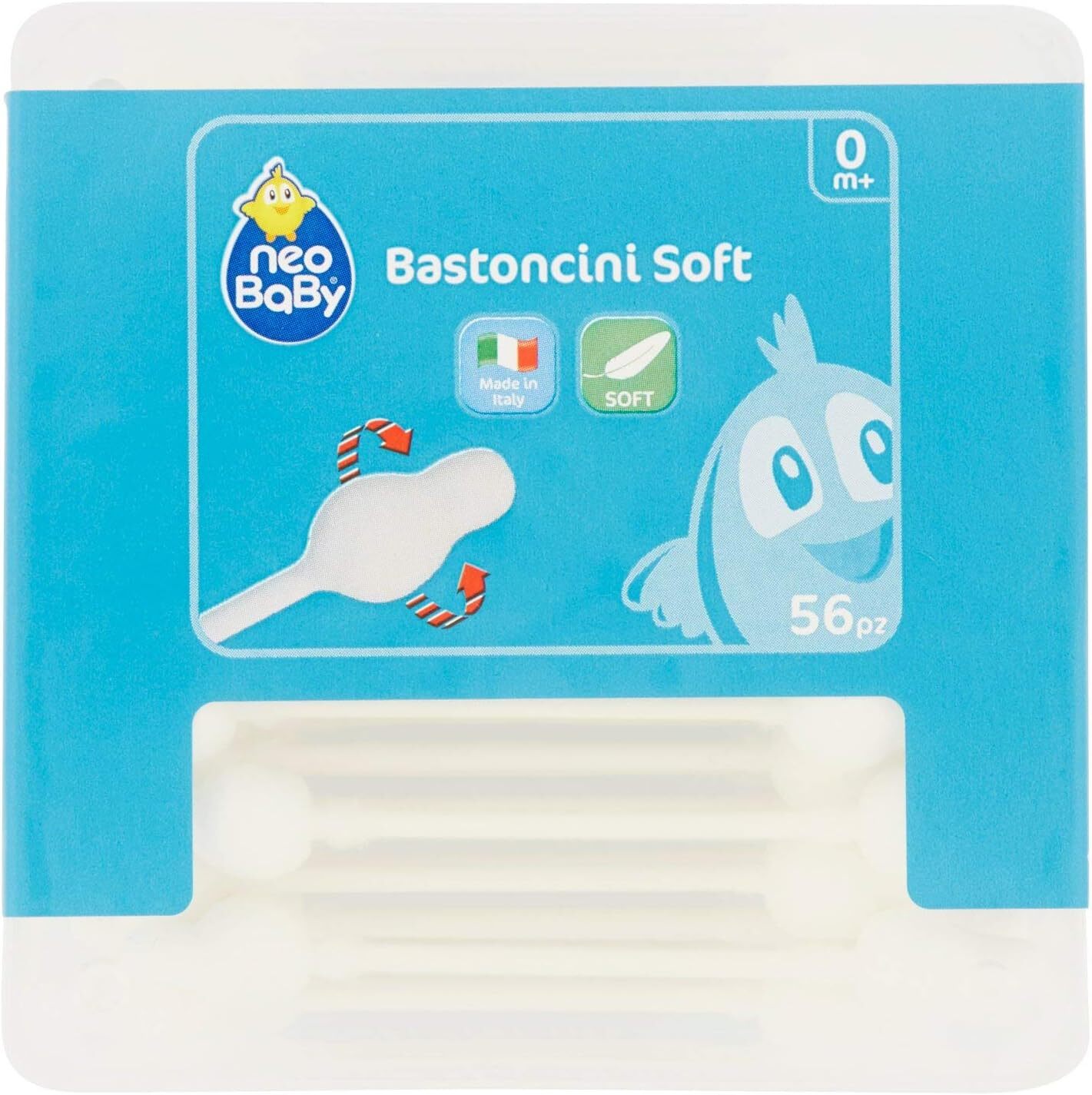 NEO BABY Bastoncini Soft - 56 Bastoncini Cotonati - 5 g