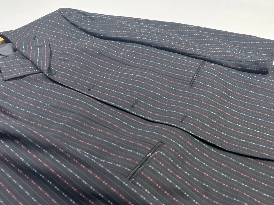 Traje de lana virgen negro Raspinni De Luxe para hombre talla 40 R usado en excelente estado Foto 3 de 4