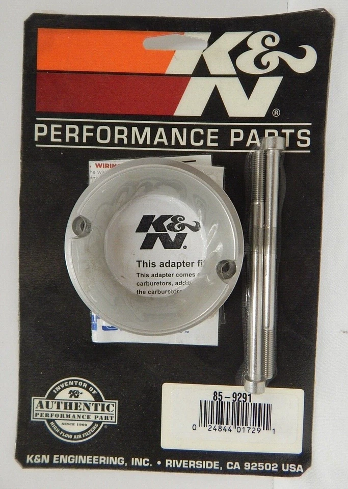 Adaptador de filtro de 2 pernos K&N 85-9291 Kawasaki Jet Ski 1991-1992 650SX 550SX Foto 2 de 4