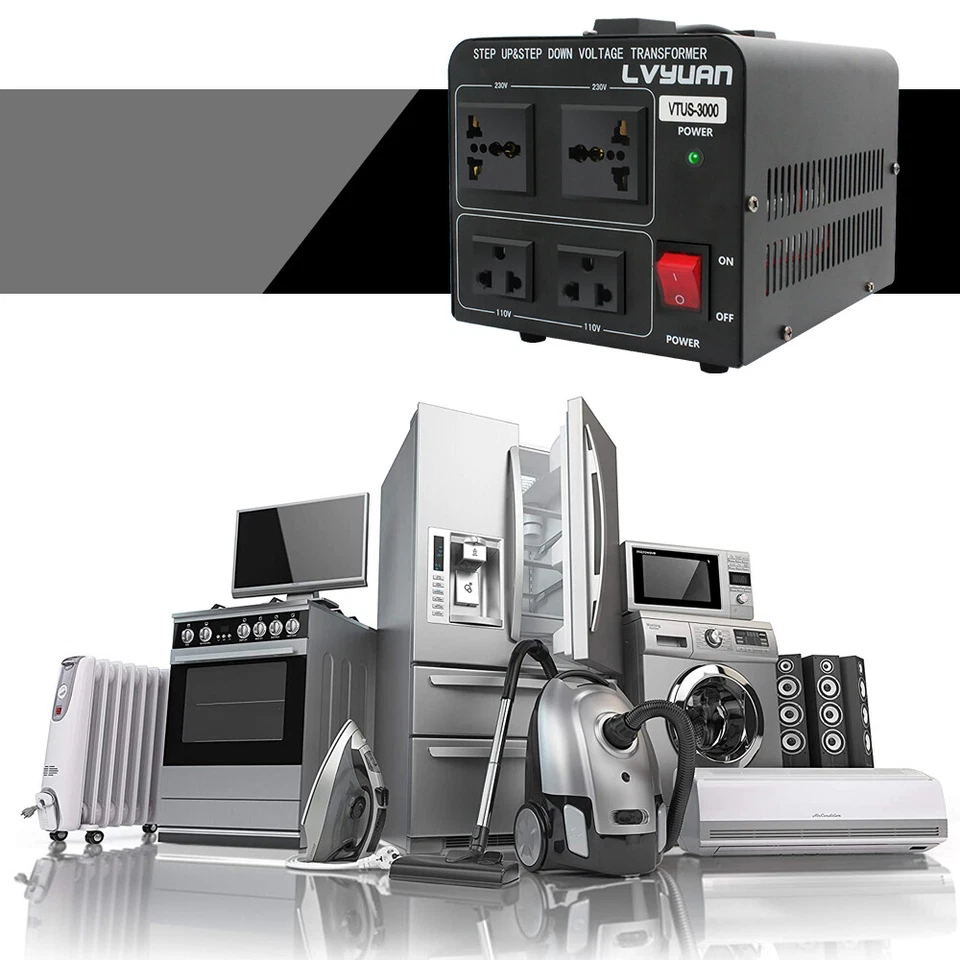 3000W Voltage Converter Transformer Step Up/Down Convert from 110V to 220V-240V - Image 2 of 4