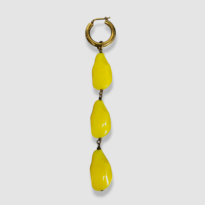 $625 Stella McCartney Women's Yellow Blob Mismatched Drop Earring