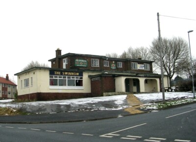 Foto 6x4 Die Swinnow - Harley fahren - als Schnee zu fallen beginnt Pudsey\/SE2 um 2009