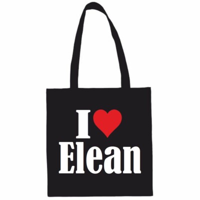 Tasche Beutel Baumwolltasche I Love Elean Schulbeuten Einkaufstasche Sporttasche