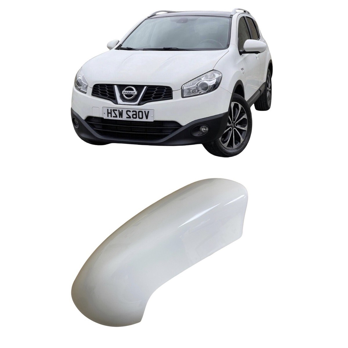Coque De Rétroviseur Extérieur Droit Noir Pour Nissan Qashqai J10 (2007-2014) - Côté Passager