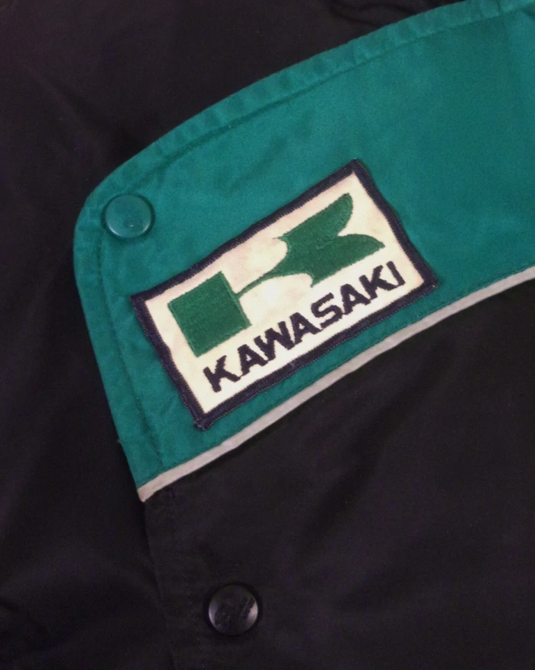 vintage 70s 80s Arcticwear Kawasaki Snowmobile Jacket DB Biker Moto SZ L - Image 2 of 4