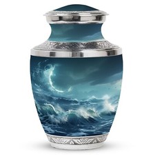 Ocean waves Cremation Urn For Human Large Urns For Human Ashes Adult 10 Inch