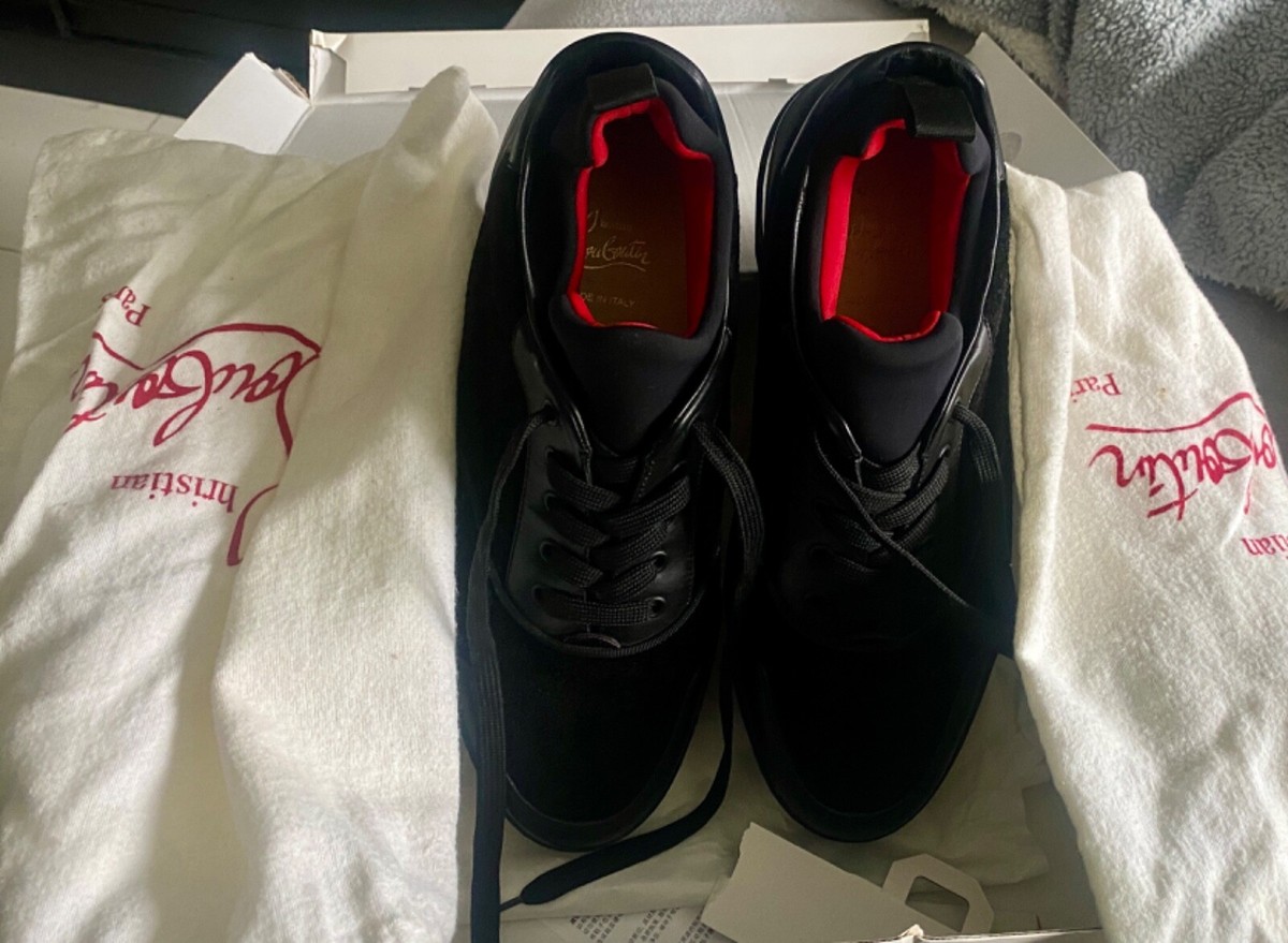 Authentic Christian Louboutin Aurelien Flat Suede Black size