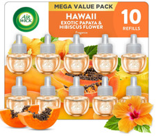 Air Wick Plug in Scented Oil Refill, 10ct, Hawaii, Air Freshener, Eco Friendly,