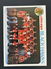1978-79 Topps Chicago Blackhawks Team Checklist #195 NHL Hockey Card EX Vintage