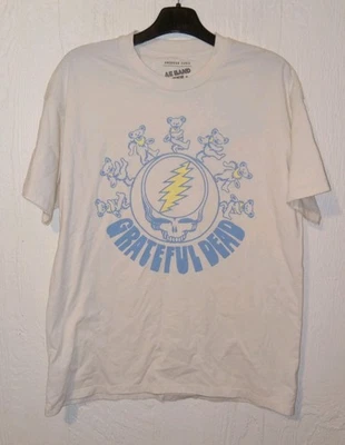 The Grateful Dead T-Shirt Dancing Bears Lightning Skull White Shirt Size XS/S - Image 1 of 4