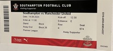 2024 Southampton  vs Manchester United Ticket Stub Premier League