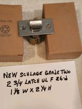 New Old Stock Schlage Grade 2 Deadlatch 26d UL F 2 3/ 4 B S