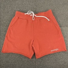 YoungLA Shorts Mens Large Orange Sweat Athletic Gym Workout Bodybuilding