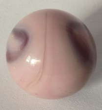 RARE VINTAGE ALLEY AGATE UV PINK LADY .92" INCH SWIRL SHOOTER MARBLE WET MINT
