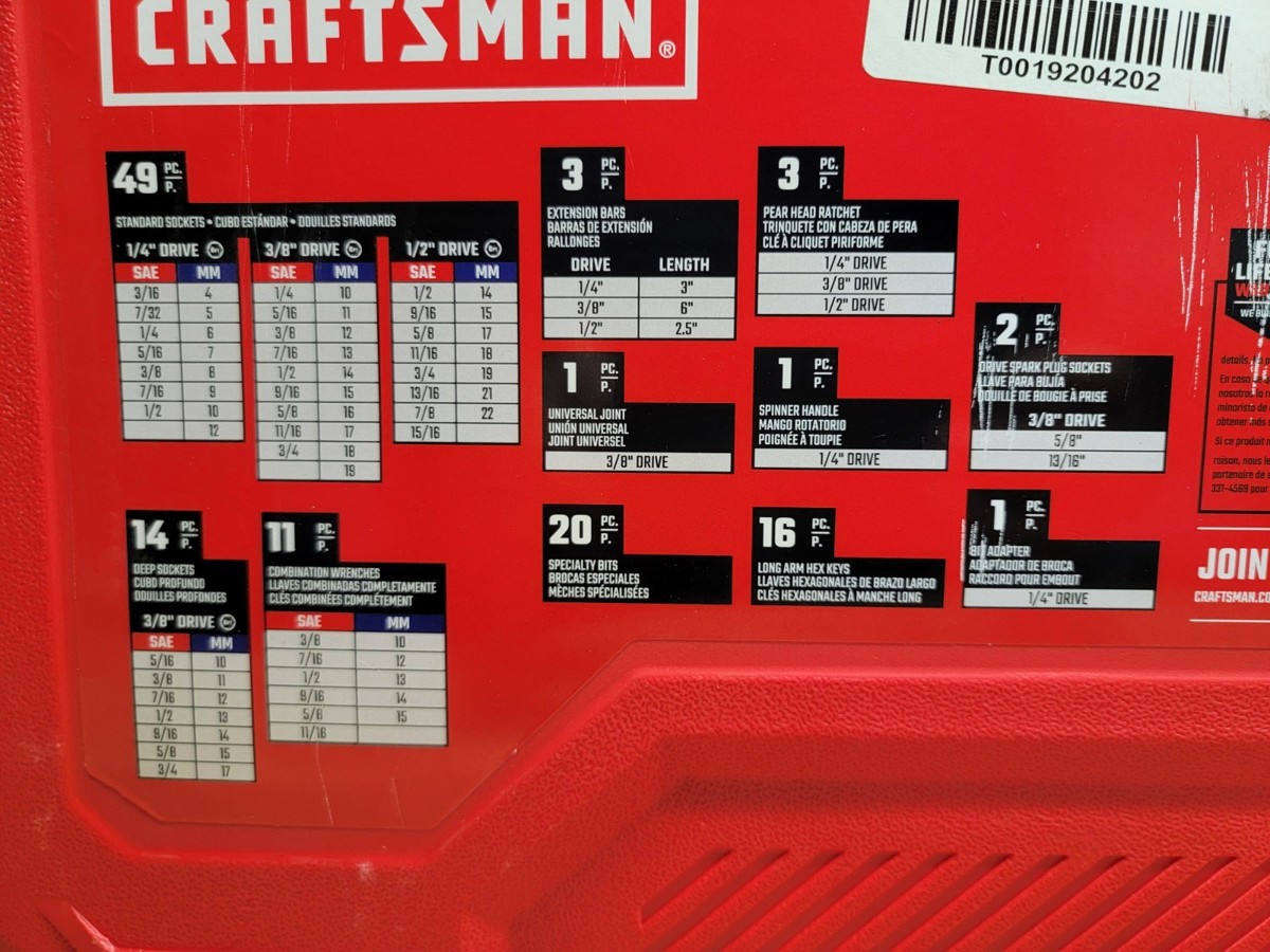 Craftsman CMMT12033 Mechanic's Tool Set - 121 Piece for sale