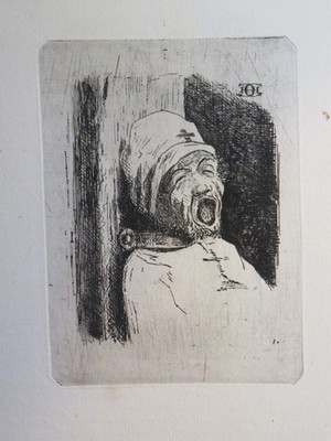 Henri GUERARD (1846-1897) GRAVUR EAU FORTE MORT MACABRE GARROTE SPANIEN GOYA