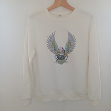 Hush Jumper Sweatshirt White XS Liberte 100 Organic Cotton Long Sleeved