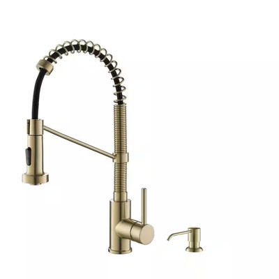 Bolden Single Handle 18-Inch Commercial Kitchen Faucet with Soap Dispenser in Sp