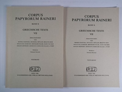 Buch: Corpus Papyrorum Raineri Band X. Griechische Texte VII. 2 Bände, Hollinek