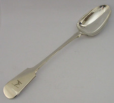 VICTORIAN SILVER PLATE SPEIRS FAMILY CRESTED BASTING SPOON c1900 ANTIQUE