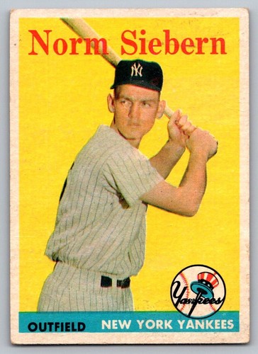 Norm Siebern #54 1958 Topps card