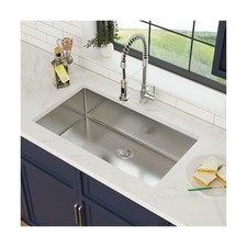 30 Inch Undermount Kitchen Sink 16 Gague Stainless Steel Handmade Single Bowl...