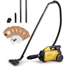 Lightweight Powerful Canister Vacuum Cleaner for Carpets and Hard Floors with 5