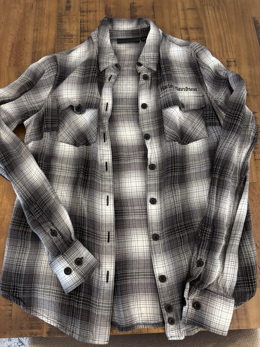 chinese dress ladies Harley-Davidson Men's Essential Mechanic Button-Up Long Sleeve Shirt, 96805-25VM Gray / 2XL main image 1