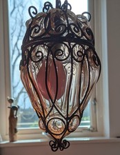 Antique Victorian Caged Ceiling Light Shade
