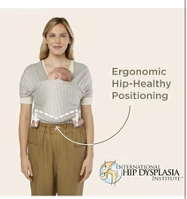 Ergobaby Sustainable Knit Aura Baby Carrier Wrap for Newborn to Toddler Cream