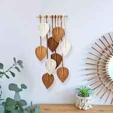 Macrame Wall Hanging Handmade Home Decoration Boho Tapestry Woven Wall Caramel