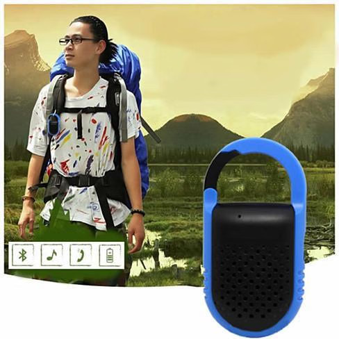 Blue Clip N Go Bluetooth Speaker with Handsfree Speakerphone