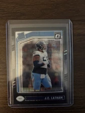 2024 Donruss Optic JC Latham Rated Rookie Black Pandora 08/ 25 SSP TITANS