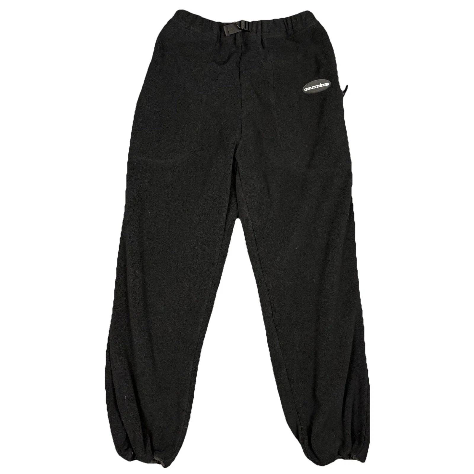 Grundens Black Fleece Pants Size XL Fishing Boat Cold Weather Zip Pockets Belted