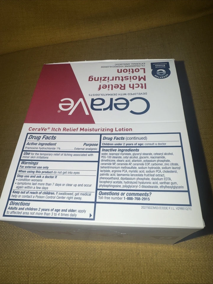 (15 盎司)CeraVe 瘙痒保湿乳液散装包装 15 x 1 液量有效期至 2026 年 11 - 2026 年 — 第 3/3 张图片