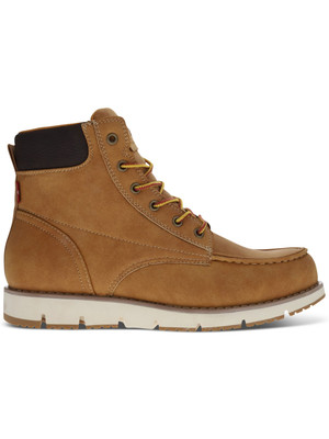 LEVI'S Mens Brown Pull Tab Removable Insole Dean Round Toe Wedge Boots Shoes 10