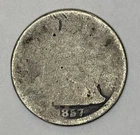 1857 Seated Liberty Dime - 90% Silver - 10c United States Coin
