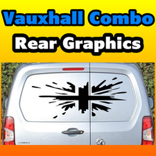 For Vauxhall Combo Union Jack Flag Gb Uk Camper Van Stickers Graphics Decal