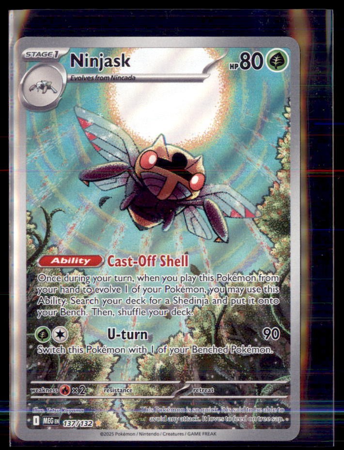 Pokemon Ninjask 137/132 ME01: Mega Evolution MEG Illustration